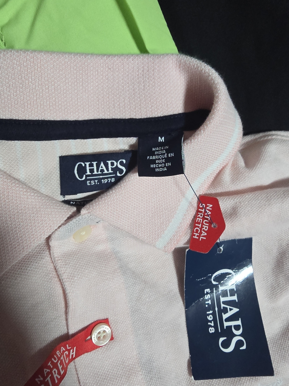 Chaps Men's Pale Pink Polo Shirt